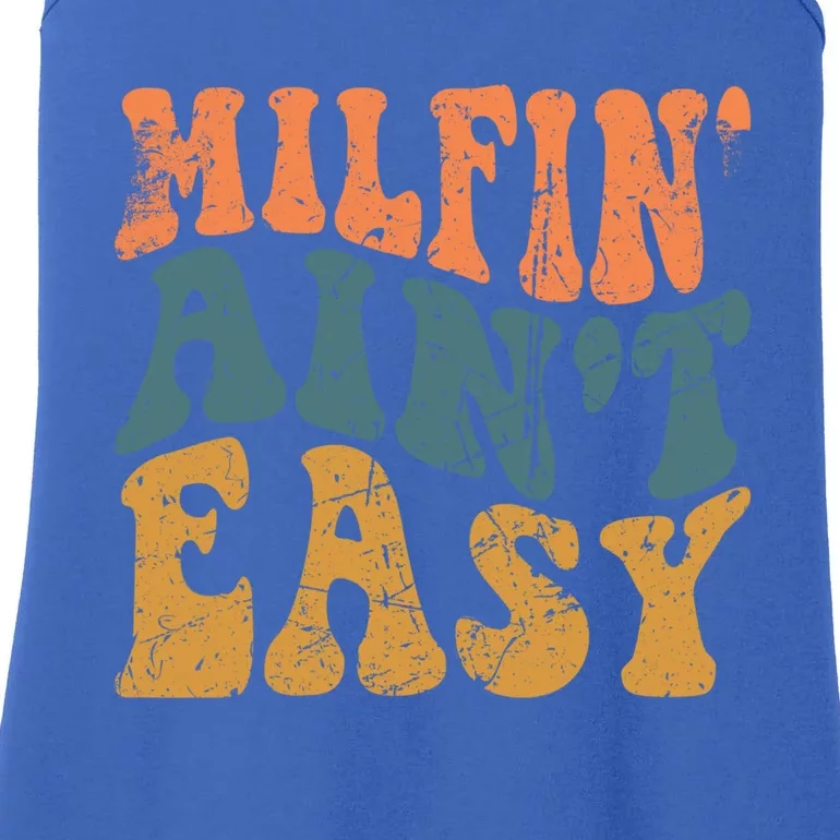 Vintage Milfin AinT Easy Funny Mom Cute Gift Ladies Essential Tank