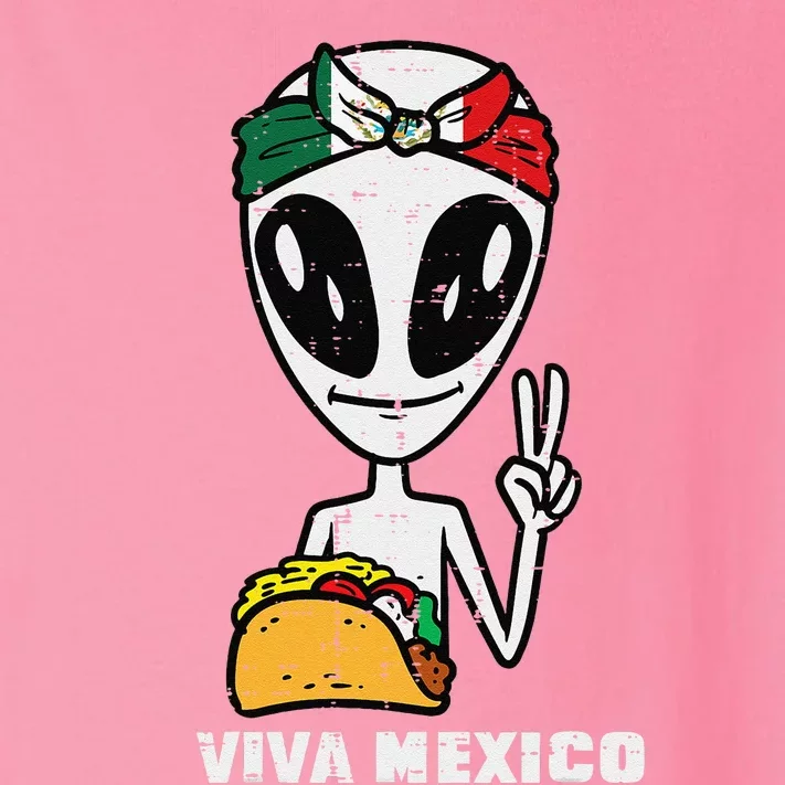 Viva Mexico Alien Cinco De Mayo Mexican Independence Day Toddler Long Sleeve Shirt