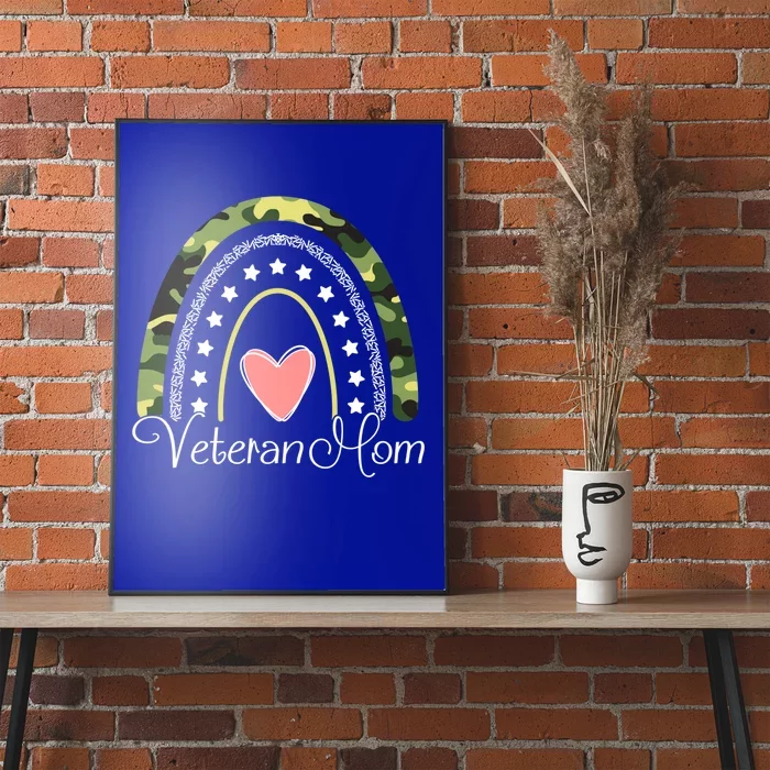 Veteran Mom Boho Rainbow Funny Veteran Mom Funny Gift Poster