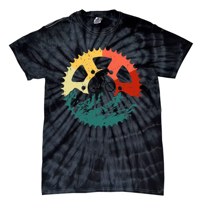 Vintage Mountain Biking Art For Mountain Biker Tie-Dye T-Shirt