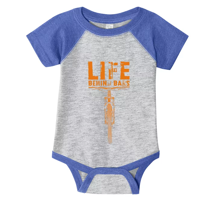 Vintage Mountain Bike Life Behind Bars Infant Baby Jersey Bodysuit