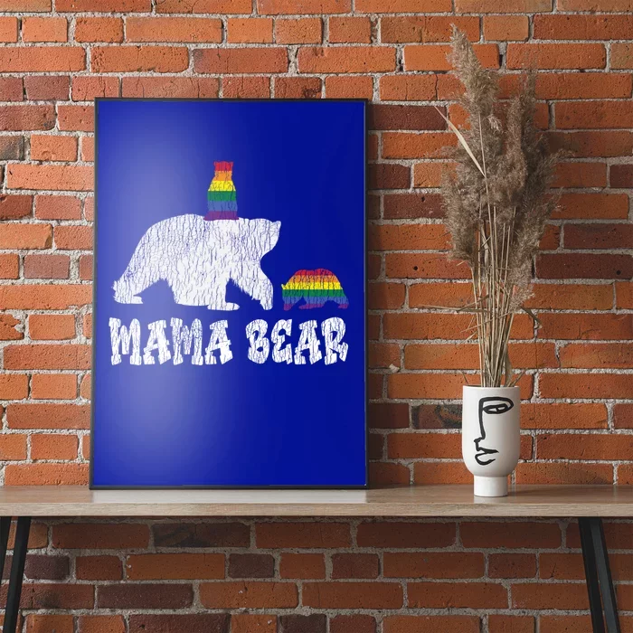 Vintage Mama Bear Pride Mother Teens Mom Lesbian Gay Lgbtq Meaningful Gift Poster