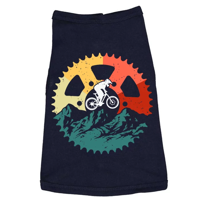 Vintage Mountain Biking Art For Mountain Biker Doggie Tank