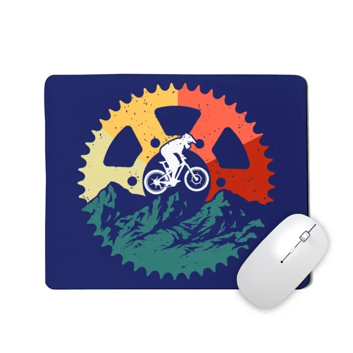 Vintage Mountain Biking Art For Mountain Biker Mousepad