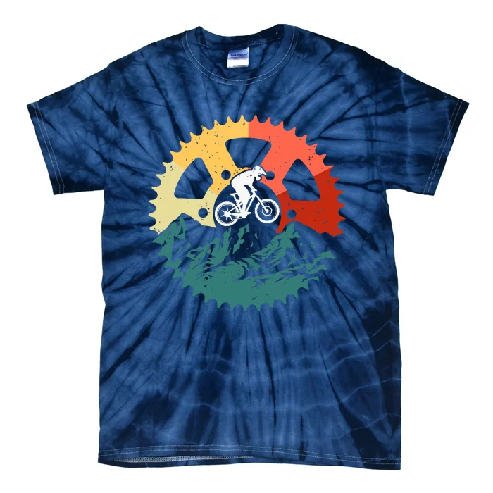 Vintage Mountain Biking Art For Mountain Biker Tie-Dye T-Shirt