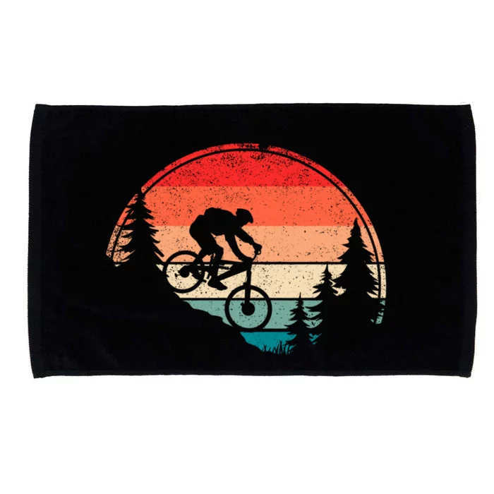 Vintage Mountain Bike Mtb Downhill Biking Cycling Gift Microfiber Hand Towel