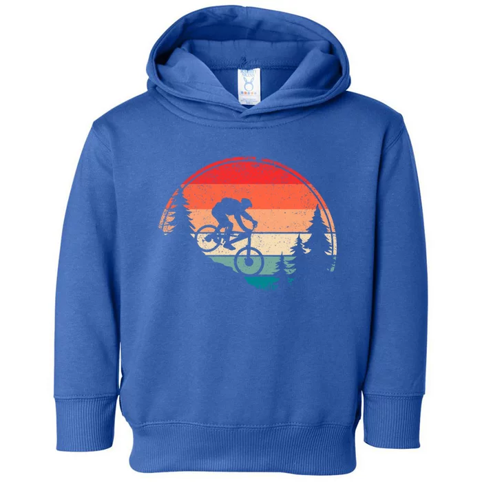 Vintage Mountain Bike Mtb Downhill Biking Cycling Gift Toddler Hoodie