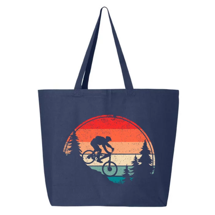 Vintage Mountain Bike Mtb Downhill Biking Cycling Gift 25L Jumbo Tote