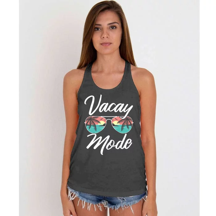 Vacay Mode Beach Vacation Mode Fans Gift Women's Knotted Racerback Tank