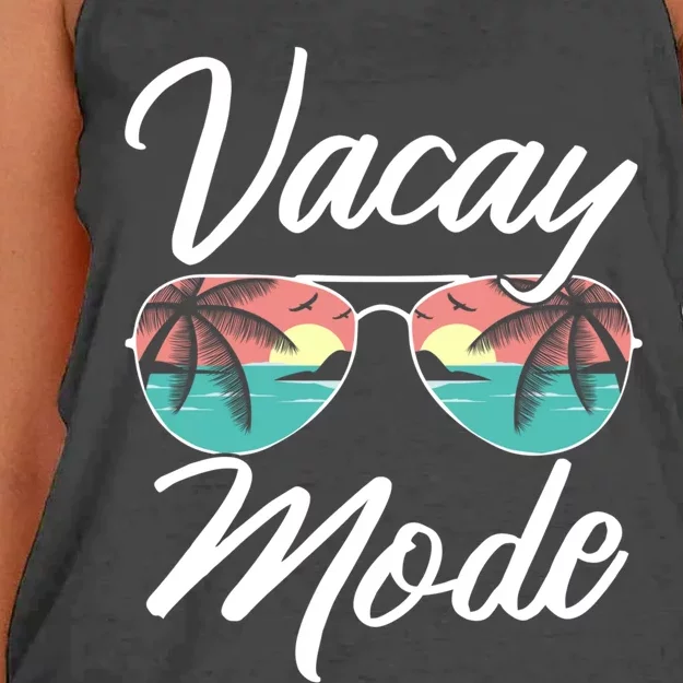 Vacay Mode Beach Vacation Mode Fans Gift Women's Knotted Racerback Tank