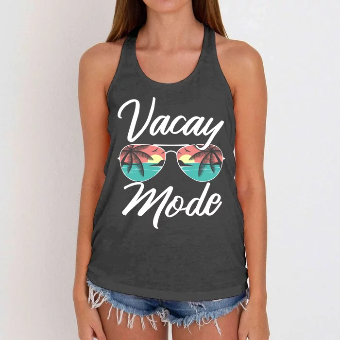 Vacay Mode Beach Vacation Mode Fans Gift Women's Knotted Racerback Tank