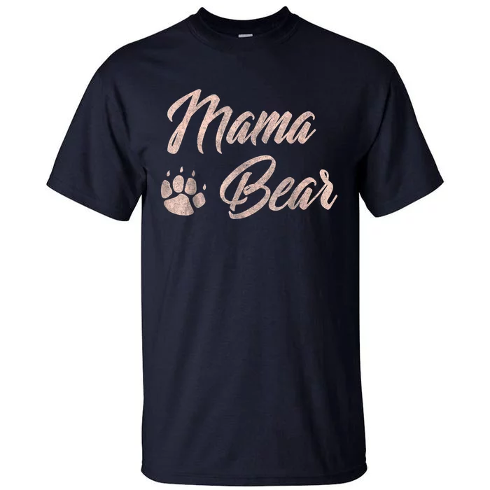 Vintage Mama Bear Paw Funny Mothers Day Mommy Grandma Aunt Tall T-Shirt