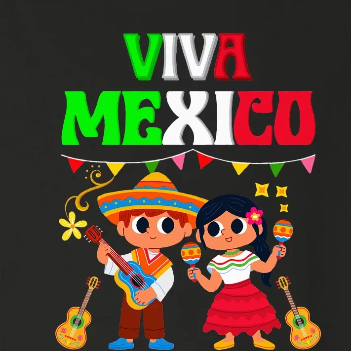 Viva Mexico Boy Girl Maracas Guitar Mexican revolution day Toddler Long Sleeve Shirt