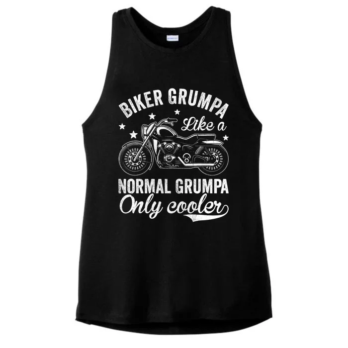 Vintage Motorcycle Bike Riders Biker Grumpa Ladies Tri-Blend Wicking Tank