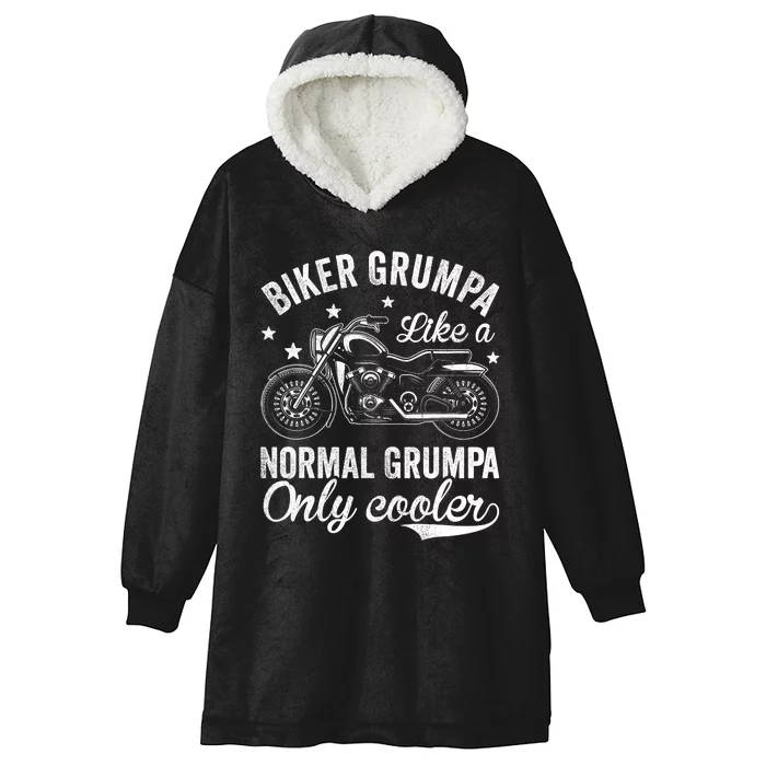 Vintage Motorcycle Bike Riders Biker Grumpa Hooded Wearable Blanket