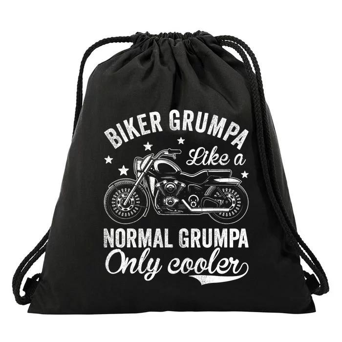 Vintage Motorcycle Bike Riders Biker Grumpa Drawstring Bag