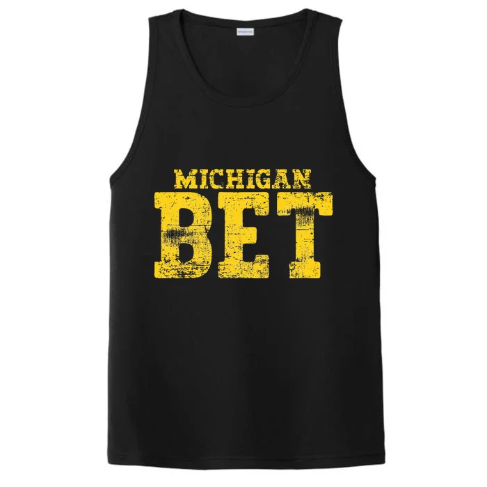 Vintage Michigan Bet Performance Tank