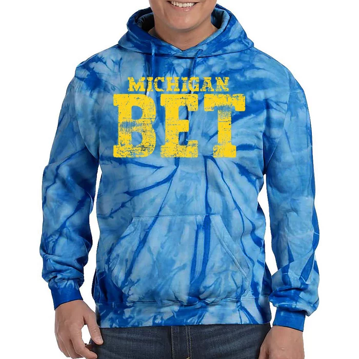 Vintage Michigan Bet Tie Dye Hoodie