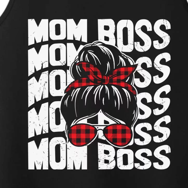 Vintage Mom Boss Ceo Wife Proud Husband Family Mother Gift Performance Tank