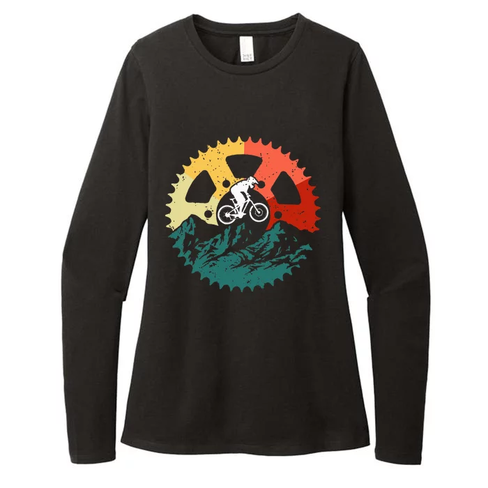 Vintage Mountain Biking Art For Mountain Biker Womens CVC Long Sleeve Shirt