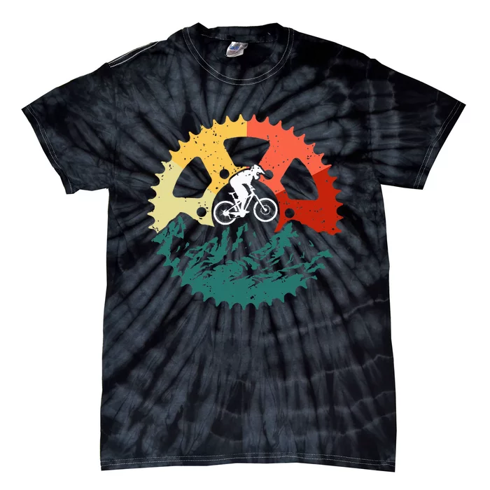 Vintage Mountain Biking Art For Mountain Biker Tie-Dye T-Shirt