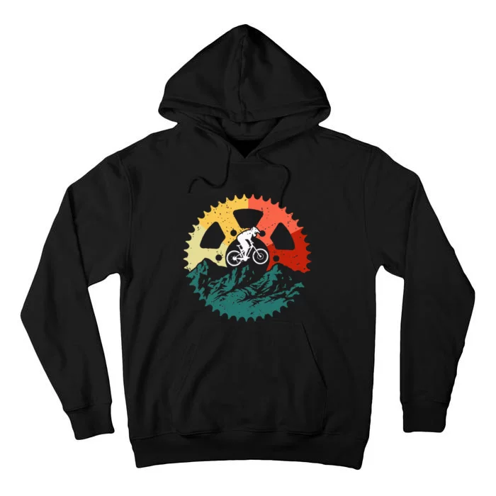 Vintage Mountain Biking Art For Mountain Biker Tall Hoodie