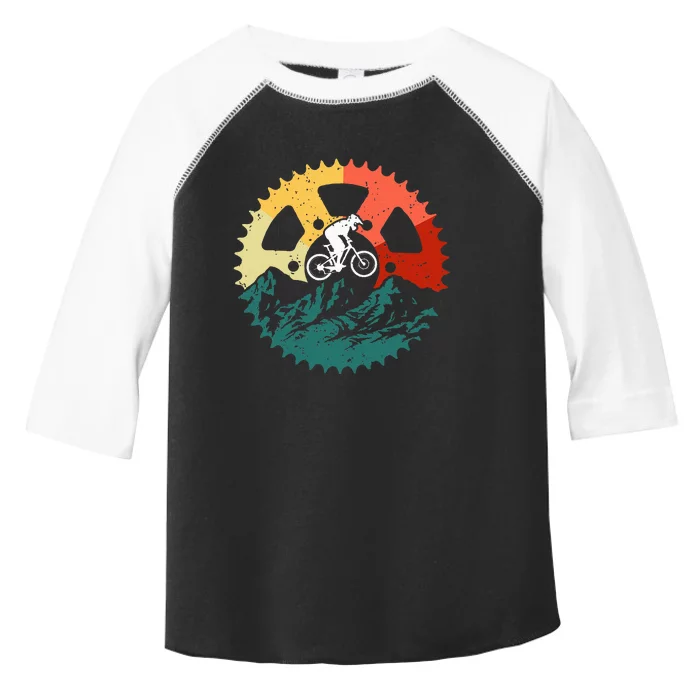 Vintage Mountain Biking Art For Mountain Biker Toddler Fine Jersey T-Shirt