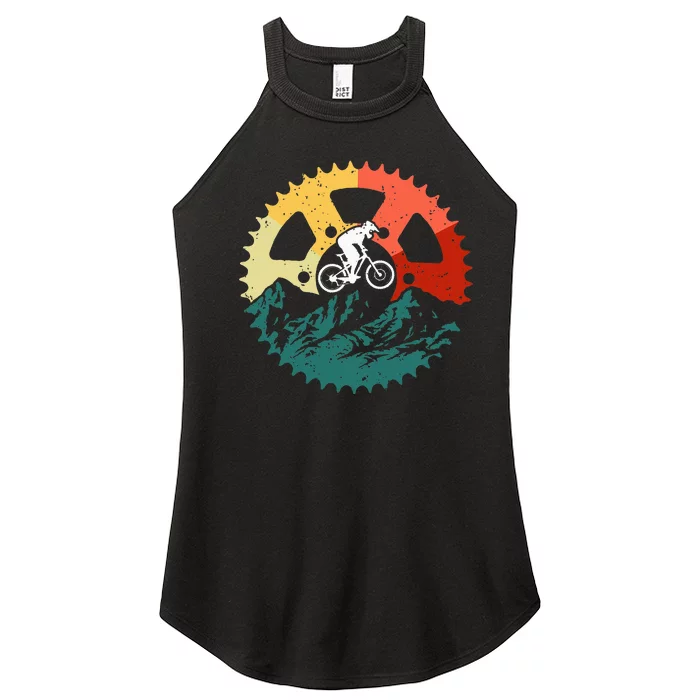 Vintage Mountain Biking Art For Mountain Biker Women’s Perfect Tri Rocker Tank