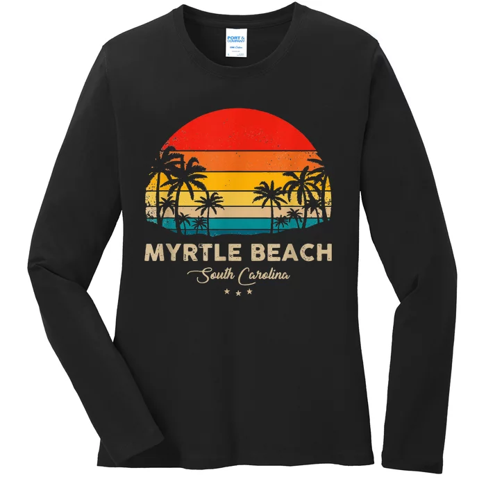 Vintage Myrtle Beach Souvenir South Carolina Ladies Long Sleeve Shirt