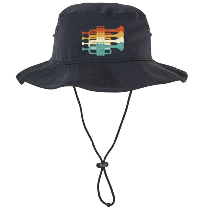 Vintage Marching Band Trumpet Player Retro Design Trumpeter Legacy Cool Fit Booney Bucket Hat