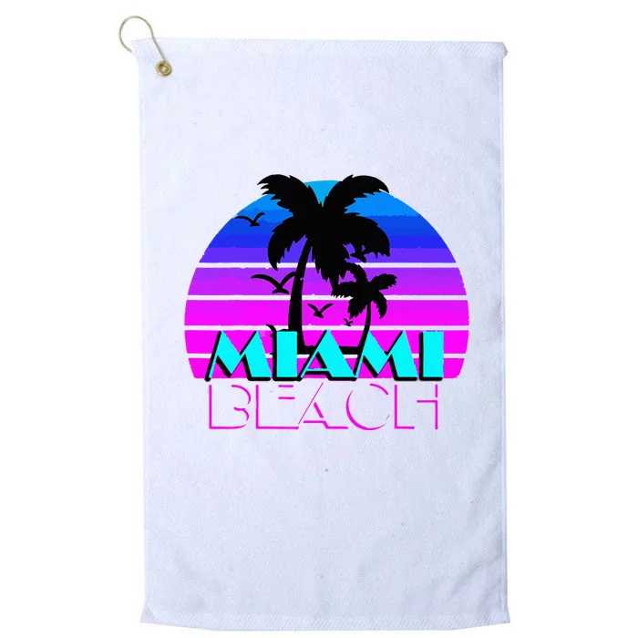 Vintage Miami Beach Platinum Collection Golf Towel