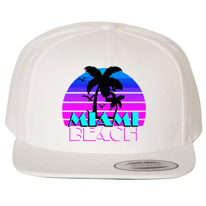 Vintage Miami Beach Wool Snapback Cap