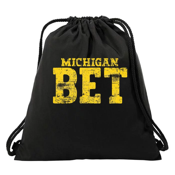 Vintage Michigan Bet Drawstring Bag