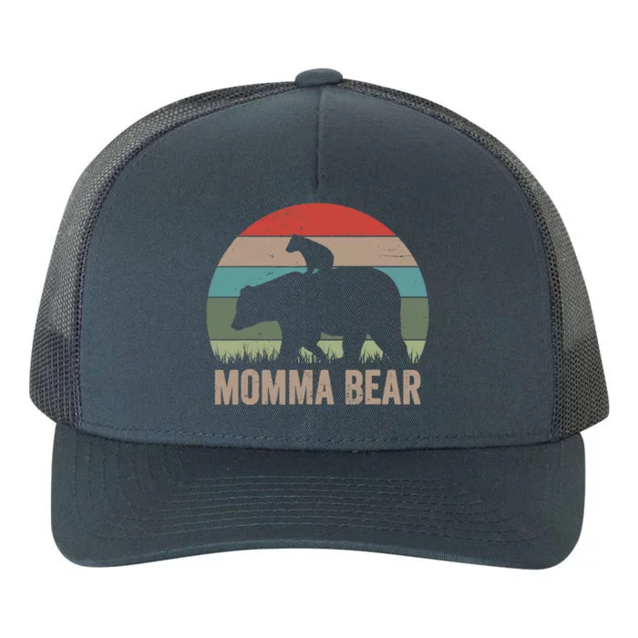 Vintage Momma Bear Funny Mothers Day Yupoong Adult 5-Panel Trucker Hat