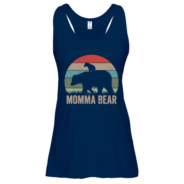 Vintage Momma Bear Funny Mothers Day Ladies Essential Flowy Tank