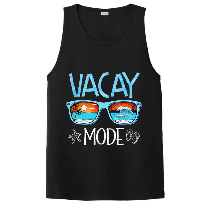 Vacay Mode Beach Vacation Summer Cruise Getaway Holiday Performance Tank