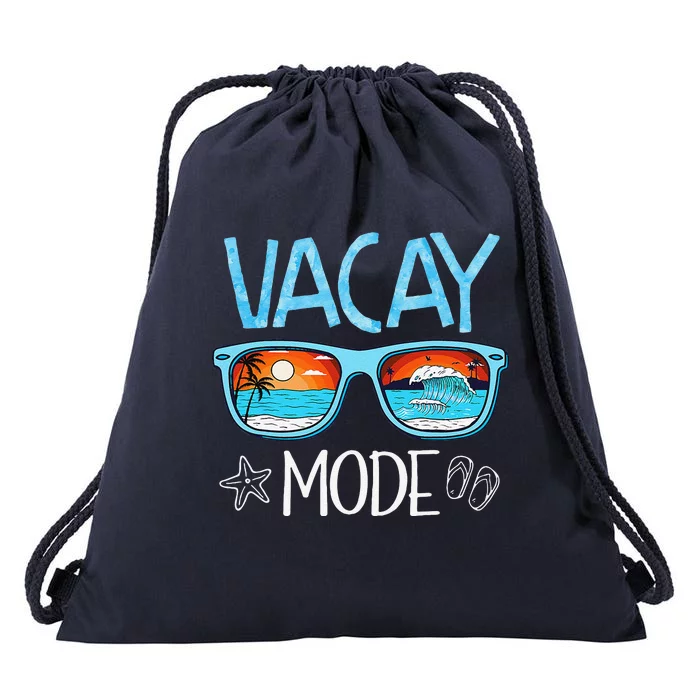 Vacay Mode Beach Vacation Summer Cruise Getaway Holiday Drawstring Bag