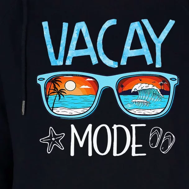 Vacay Mode Beach Vacation Summer Cruise Getaway Holiday Womens Funnel Neck Pullover Hood