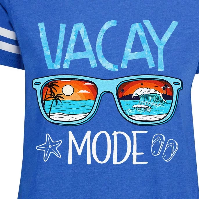 Vacay Mode Beach Vacation Summer Cruise Getaway Holiday Enza Ladies Jersey Football T-Shirt