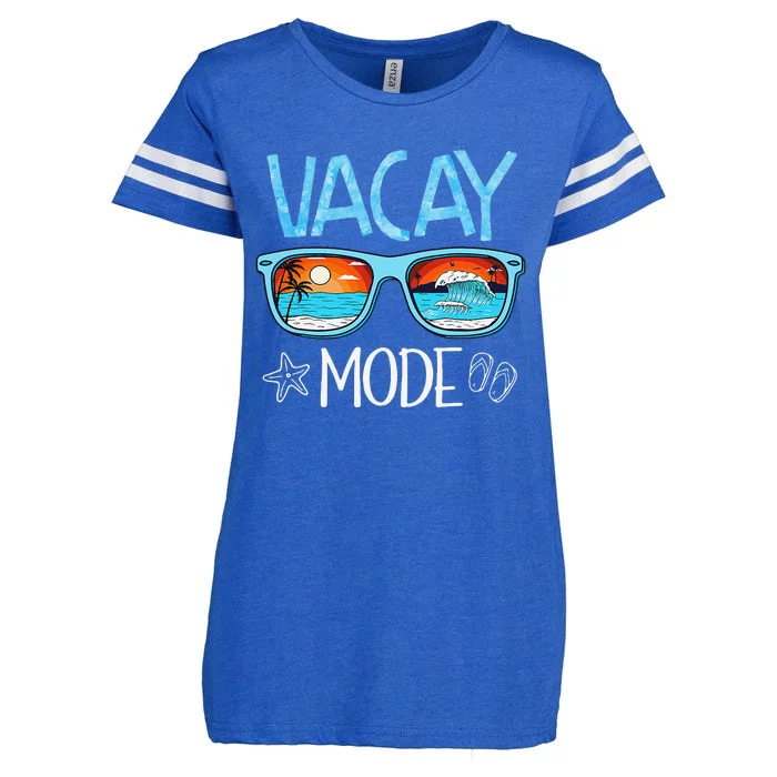 Vacay Mode Beach Vacation Summer Cruise Getaway Holiday Enza Ladies Jersey Football T-Shirt