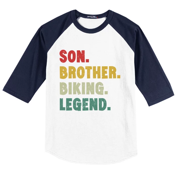 Vintage Mountain Biking Cycling Gift For Him Brother And Son Gift Baseball Sleeve Shirt