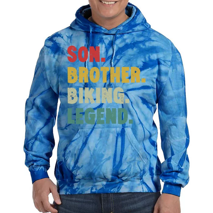 Vintage Mountain Biking Cycling Gift For Him Brother And Son Gift Tie Dye Hoodie