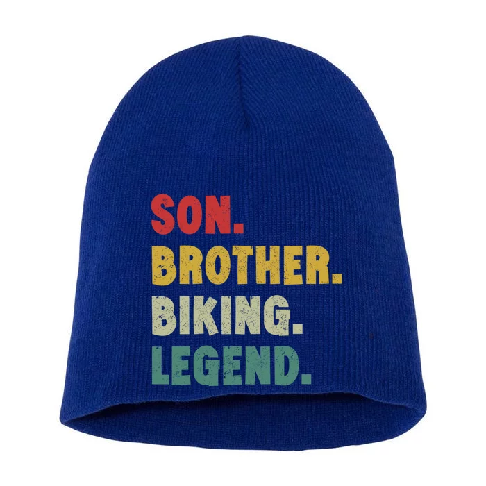 Vintage Mountain Biking Cycling Gift For Him Brother And Son Gift Short Acrylic Beanie