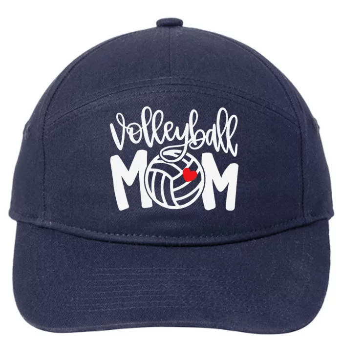 Volleyball Mom Cute Mom Life Volleyball Game Day Cheer Mom 7-Panel Snapback Hat