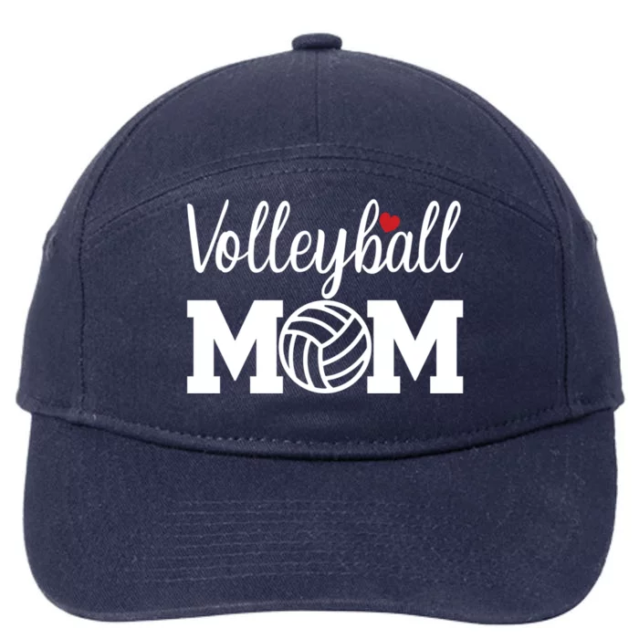 Volleyball Mom Cute Mom Life Volleyball Game Day Cheer Mom Gift 7-Panel Snapback Hat