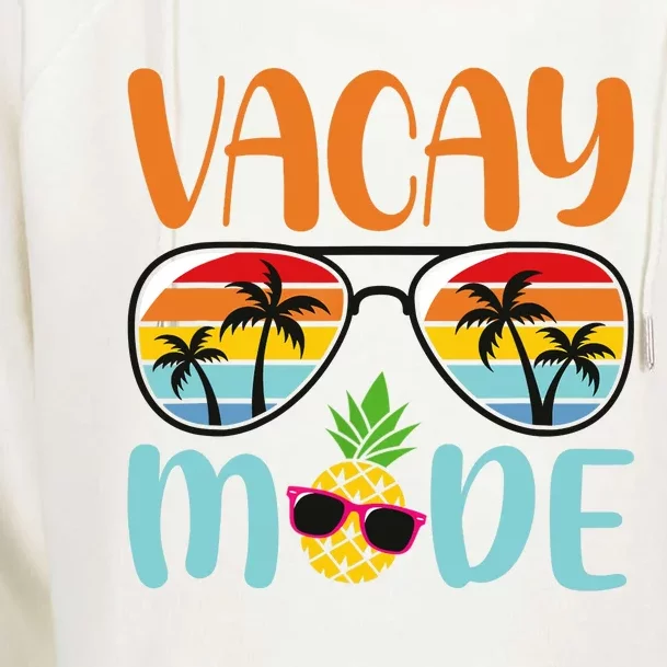 Vacay Mode Cute Vacation Summer Cruise Getaway Holiday Womens Funnel Neck Pullover Hood