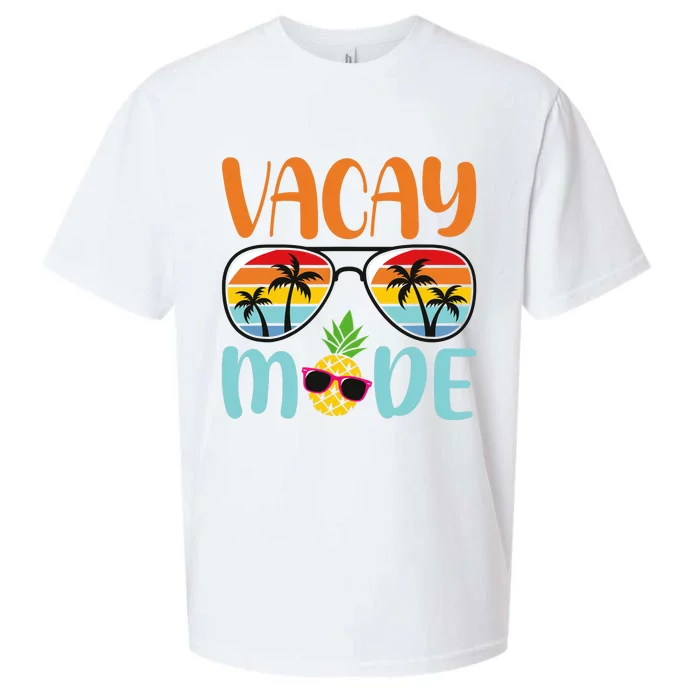 Vacay Mode Cute Vacation Summer Cruise Getaway Holiday Sueded Cloud Jersey T-Shirt