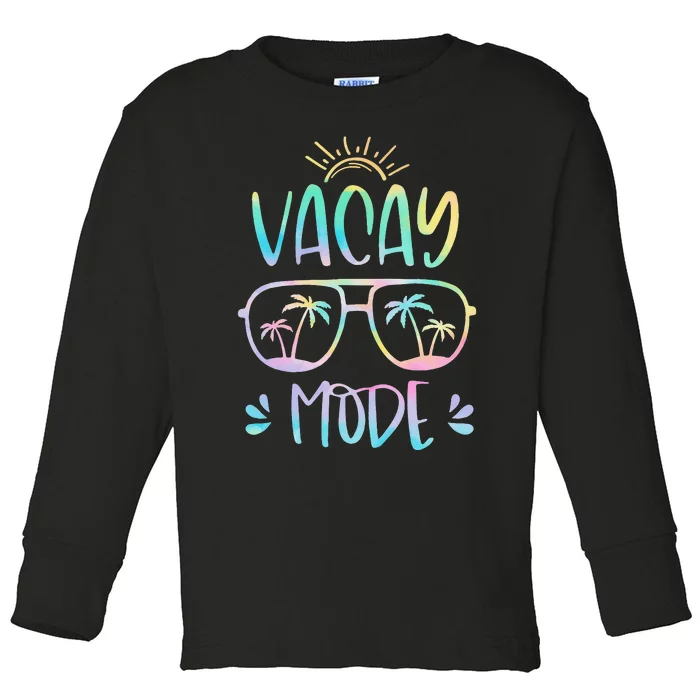 Vacay Mode Cute Vacation Summer Cruise Getaway Holiday Toddler Long Sleeve Shirt