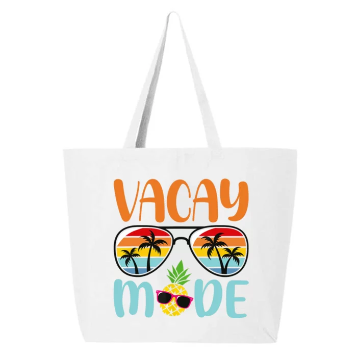 Vacay Mode Cute Vacation Summer Cruise Getaway Holiday 25L Jumbo Tote