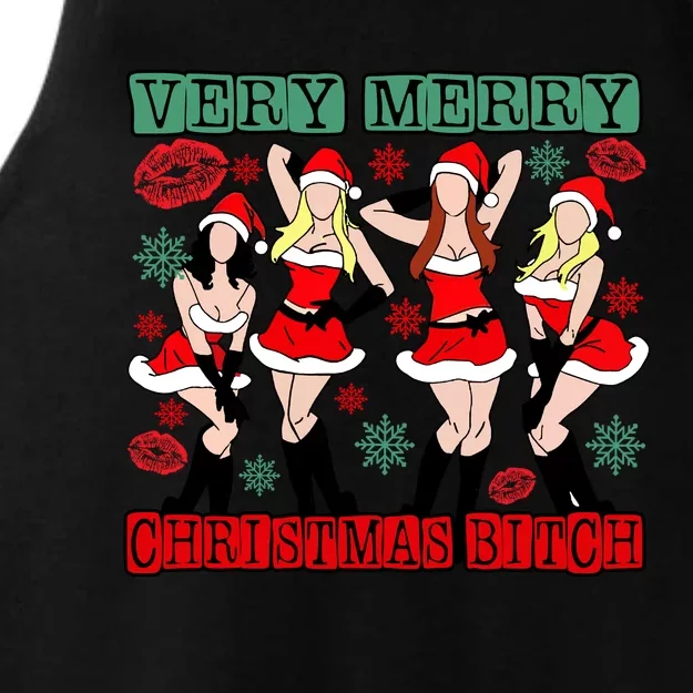 Very Merry Christmas Bitch Funny Girls Iconic Holiday Season Dancing Ladies Tri-Blend Wicking Tank